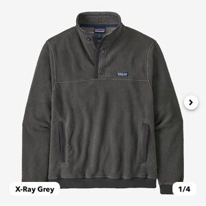 Patagonia Gray and Navy Shearling Button P/O - Style : 26140